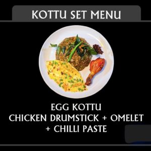 Kottu Set Menu with Chicken Drumstick